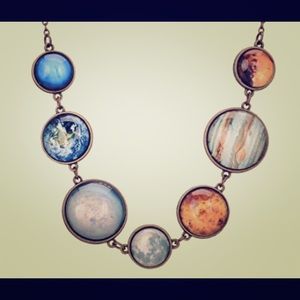 Qilmily solar system necklace brand new never worn
